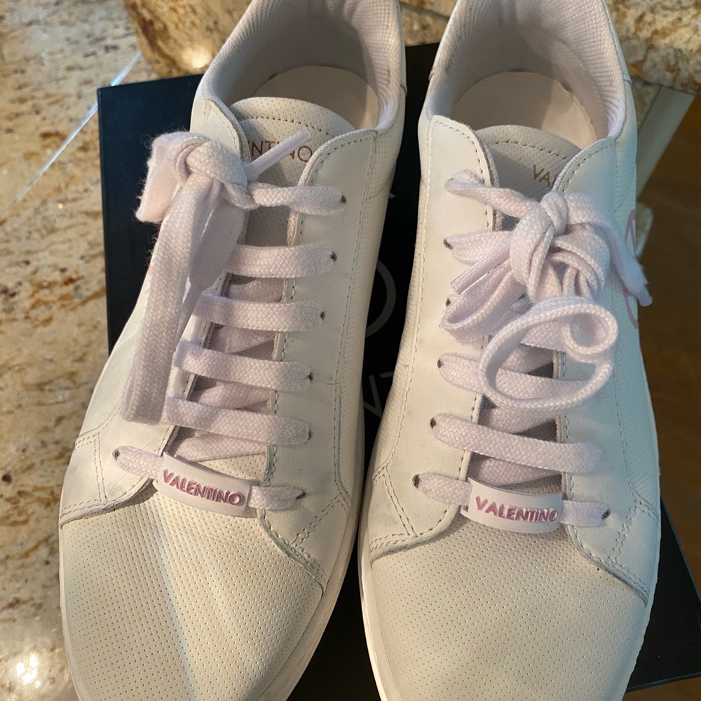 Valentino White Sneakers Platform